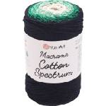 YARNART Macrame Cotton Spectrum 225 m 1315 Black Green юта (Macrame Cotton Spectrum 1315)