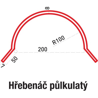 Bravo Scandinav Hřebenáč půlkulatý 2 m 25 µm polyester světle šedá
