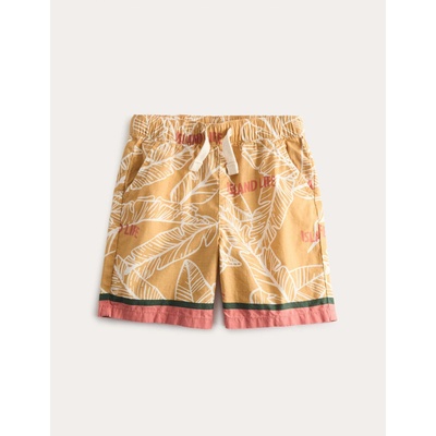Marks & Spencer Къс панталон от чиста памук с тропически печат (2-8 години) Marks & Spencer оранжево Marks & Spencer | Oranzhev | Момчешки | 5-6 години