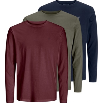 Image 1 of Jack and Jones Тениска Jack and Jones Men's Crew Neck Long-Sleeve T-Shirt - Olive/Port/Navy
