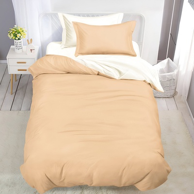 EmonaMall Двулицево спално бельо с ластик (размер за приста) EmonaMall, 4 части - Модел S18554 (S18554-1000h2-SE-03)