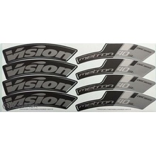 Vision Metron 40 DB samolepky pro kola s ráfkovými brzdami, šedá/černá