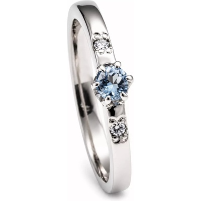Stuchlík zlatý prsten s topazem a diamanty 015348