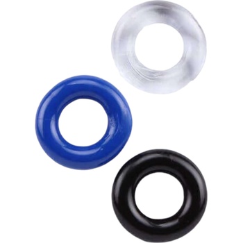 Lonely Stay Hard - комплект пенис пръстени - цветни (3 части)