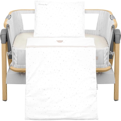 KikkaBoo Бебешки спален комплект за мини-кошара 5ч Dream Big Beige (41101050061)