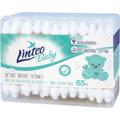 Linteo Vatové papierové tyčinky 65 ks