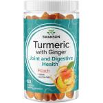 Swanson Turmeric with Ginger Gummies | Peach [60 Дъвчащи таблетки]