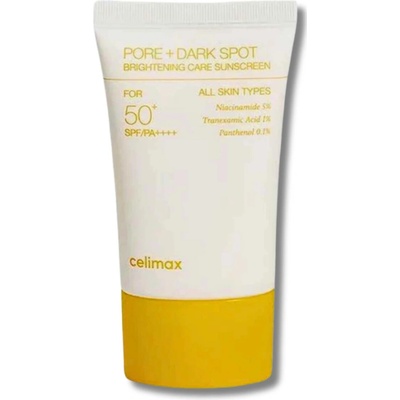 celimax Pore+Dark Spot Brightening Care Suncream rozjasňujúci krém na opaľovanie SPF 50+ 50 ml