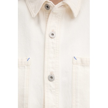 HUGO Blue Дънкова риза Hugo Blue дамска в бежово със свободна кройка с класическа яка 50537471 (50537471)