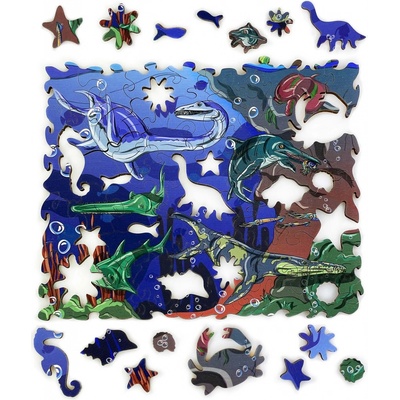 Ulanik puzzle Mořští dinosauři 67 dílků