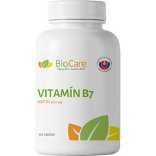 BioCare Vitamín B7 Biotín 500mg 2× 110 kapsúl