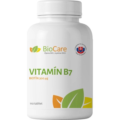 BioCare Vitamín B7 Biotín 500mg 2× 110 kapsúl