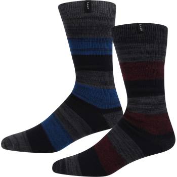 Lee Чорапи Lee Men's 2-Pack Cotton Boot Crew Socks - Gry/Cbalt/Foxy