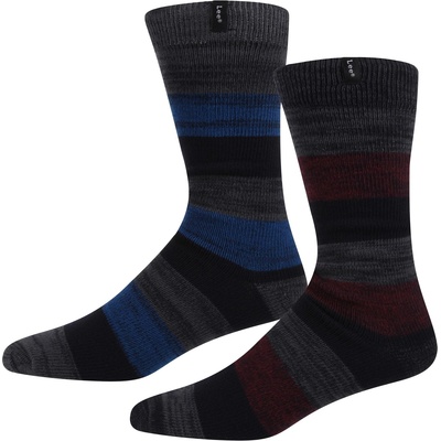 Lee Чорапи Lee Men's 2-Pack Cotton Boot Crew Socks - Gry/Cbalt/Foxy