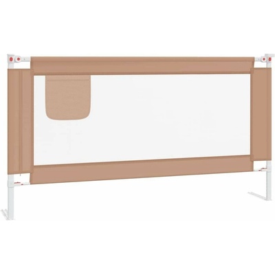 SHUMEE zábrana k postýlce textil taupe 160 × 25 cm