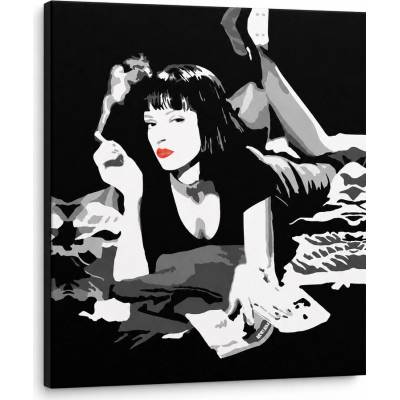 Ručne maľovaný POP Art obraz Pulp Fiction - 50x50 cm