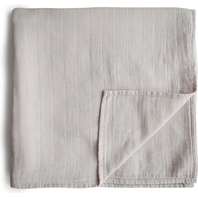 Mushie Muslin Swaddle Blanket Organic Cotton пелена за повиване Fog 120x120cm