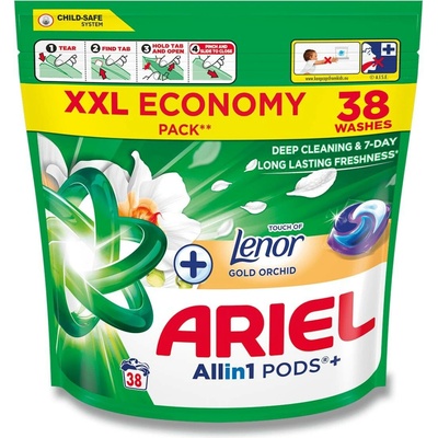 Ariel All in1 +Lenor prací kapsle Gold Orchid 38 PD