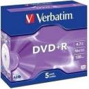 Verbatim DVD+R 4,7GB 16x, AZO, jewel, 5ks (43497)