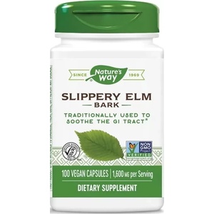 Nature's Way Slippery Elm Bark, 400 mg, 100 капсули, Nature's Way (17100)