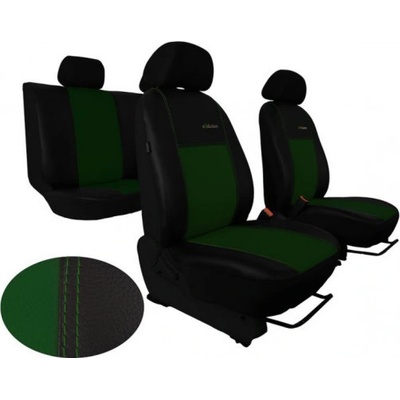 Autopoťah Pok-ter Exclusive Leather zeleno-čierne koža