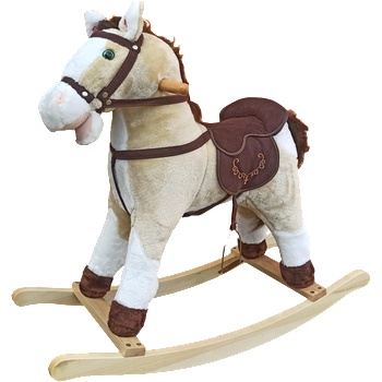 Time Leader Плюшено люлеещо се конче със звук, бежово time leader