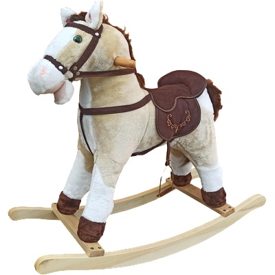 Time Leader Плюшено люлеещо се конче със звук, бежово time leader