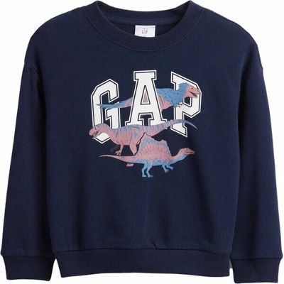 GAP V-FRCH Oversized Logo Crew tmavě modrá