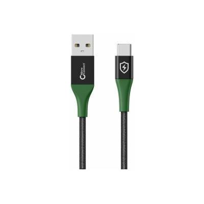 MicroConnect Smart Charge USB-A to USB-C Cable 1m Black/Green Smart Charge USB-A to USB-C Cable 1m Black/Green