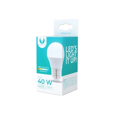 Forever LED žiarovka E27 G45 6W 3000K 480 lm teplá biela