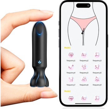 SuperLove Mighty & Smart Bullet Vibrator with App Black