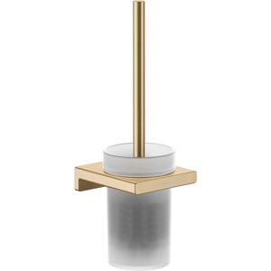 Hansgrohe AddStoris - Четка за тоалетна за стена, матирано стъкло/четкан бронз 41752140 (41752140)