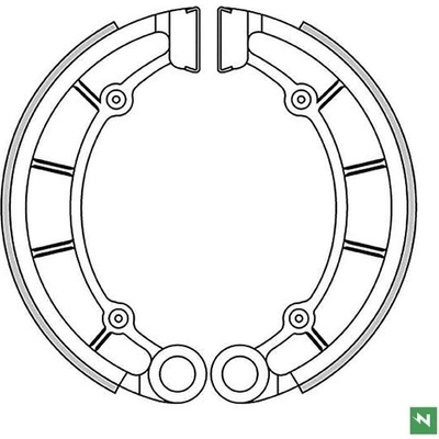 NEWFREN brzdové čelisti zadní KAWASAKI KLF 300 BAYOU 89-05, KVF 300 PRAIRIE 99-01, KLF 400 BAYOU 93-98, KVF 400 PRAIRIE 99-01, H1/KH1 500 73-75 (180X35mm)