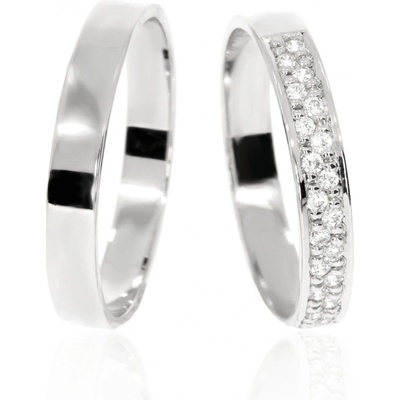 Zlatnictví Helios Stříbrné snubní prsteny L 188