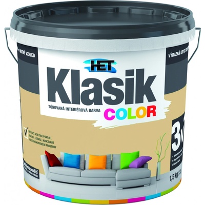 Het Klasik Color INTERIÉROVÁ FARBA 0277 HNEDÝ 1,5kg