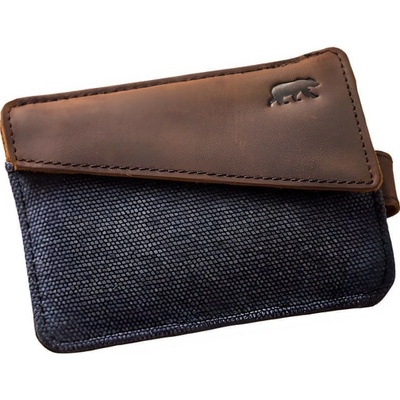 Alaskan Maker Látková mini vintage peněženka s kůží Handy Navy