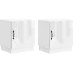vidaXL Нощно шкафче 2 бр. Бял гланц 43 x 34, 5 x 47 см (895264)
