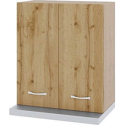 ИРИМ Горен шкаф с две врати за вграден аспиратор Сити МДД-13 мока / дъб дакота 60 см