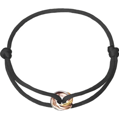PAVONA Kabbalah náramok s trojfarebnými krúžkami 13092.3 black