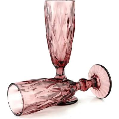 Affek Design Комплект чаши за вино Affek Design Elise 180 ml (6 броя) в розово (HTID3737.PROM)