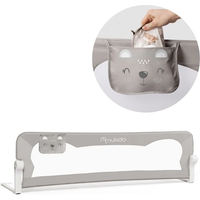 Bezpečnostní zábrana na postel 150 x 42 x 35 cm Nukido šedá