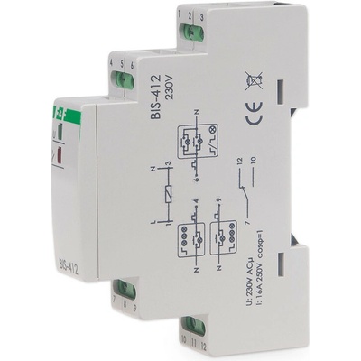 BIS-412/230 - Skupinové (hotelové) impulzné relé, 230V, 16A, 1x NO/NC