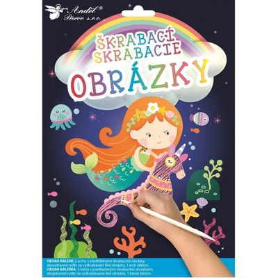 Vyškrabávací obrázky Morská panna 2 archy