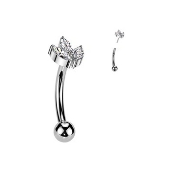 Šperky4U Push In piercing k do obočí titan TIT1401-1208