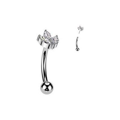 Šperky4U Push In piercing k do obočí titan TIT1401-1208
