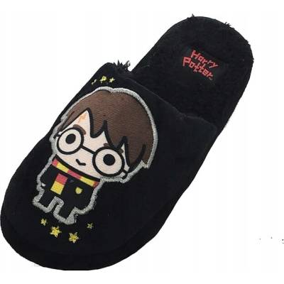 TEPLÉ ČIERNE papuče HARRY POTTER S VÝŠIVKOU POSTAVY