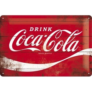 Plechová ceduľa Coca-Cola - Logo Classic, 30 × 20 cm