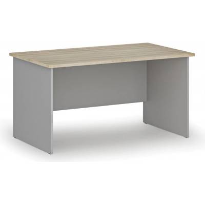 PRIMO Kancelářský psací stůl rovný GRAY, 1400 x 800 mm, šedá/dub přírodní