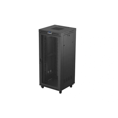 Lanberg Шкаф Lanberg 19" свободно стоящ 37U/600X800 (ПЛОСЪК) с мрежеста врата LCD черен (ff01-8837-23bl)