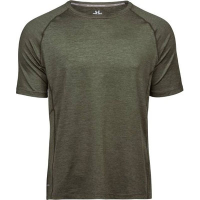 TEE JAYS TJ7020 COOLDRY / Мъжка спортна тениска - маслиненозелен меланж XXXL (187020o7913)